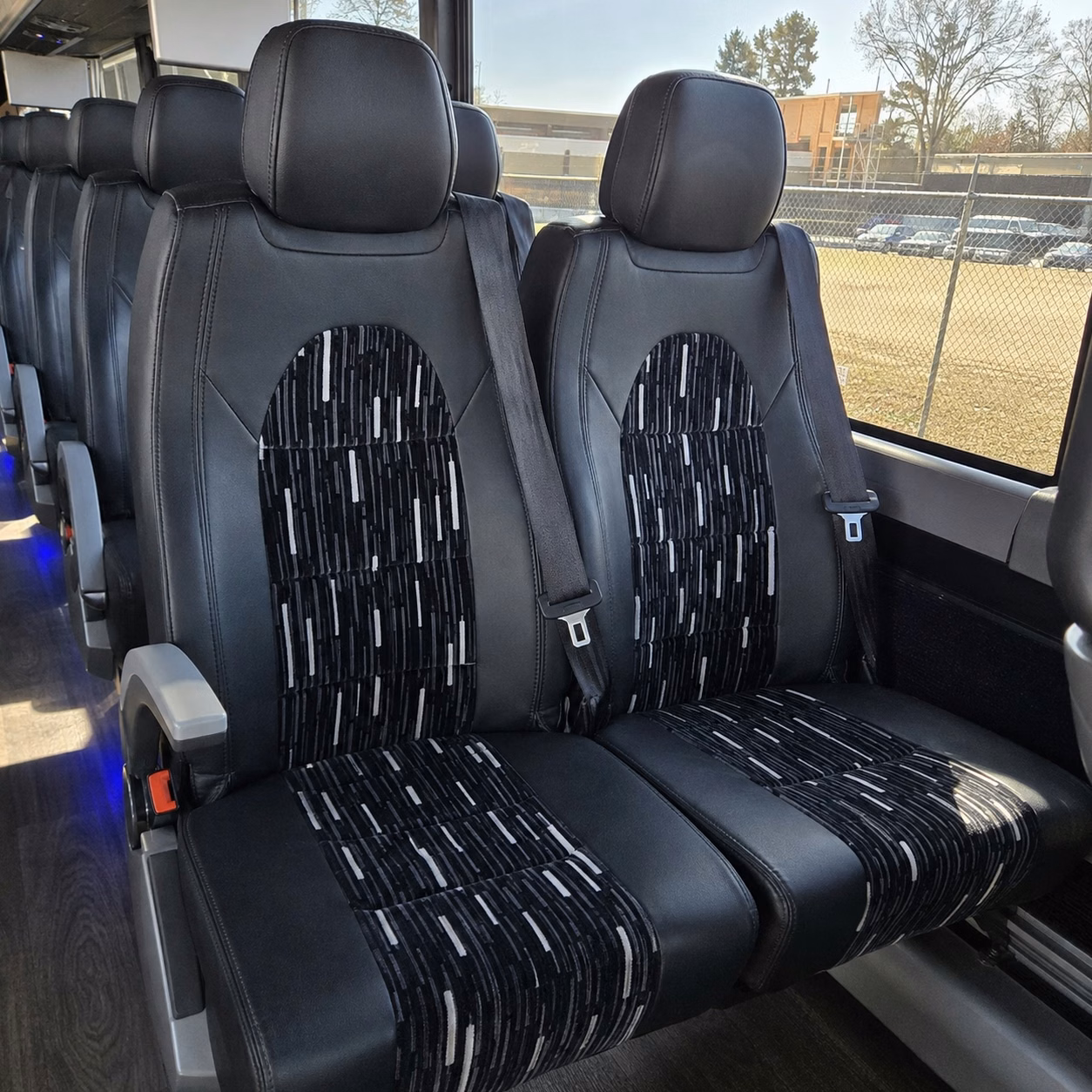 56 passenger charter bus interior
