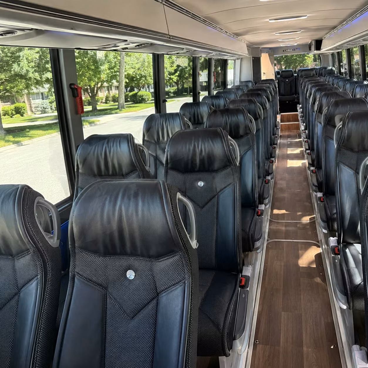 boise charter bus rental interior